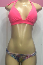 Victoria's Secret Pink Bikini Set with Floral Bottom zs M
