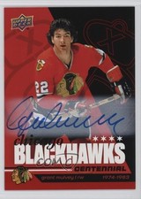 2025-26 Upper Deck Chicago Blackhawks Centennial Red Hot Grant Mulvey #62 Auto