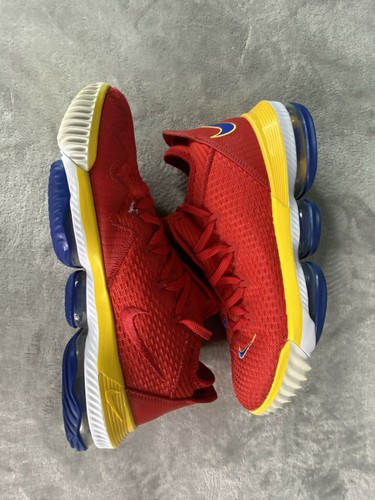 Nike | LeBron 16 SB King Court Blue Red Yellow / Superman | M 10.5 | Basketball - Picture 11 of 18