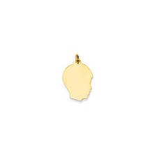 14k Yellow Gold Boy Pendant Charm for Women Polished Engravable Family Keepsake