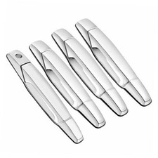 Exterior Door Handle,4 PCS Front Rear Front Rear Left  Right 4 Door Chrome