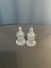 Vintage Pressed Glass Salt and Pepper Shaker Ribbed Diamond Pattern — photo 1