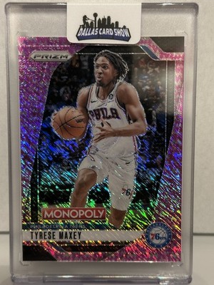 2024-25 Prizm Monopoly Tyrese Maxey #2 Pink Millionaire Shimmer /5 SSP 76ers