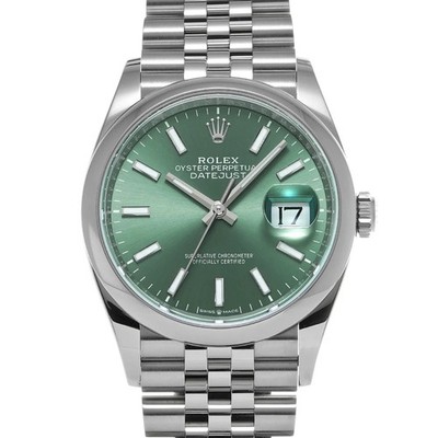Rolex Datejust 36 126200 36mm Stainless Steel Green Wristwatch #WW4052