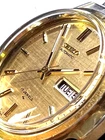 Seiko  vintage 7009-827 LR  day/date Gold w 2 tone original  Seiko bracelet