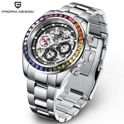 PAGANI DESIGN PD-1653 Rainbow Automatic Mechanical Chronograph Stainless Steel