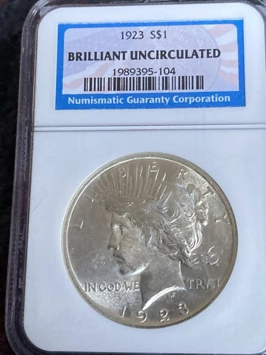 1923 Peace Dollar Brilliant Uncirculated NGC Certified