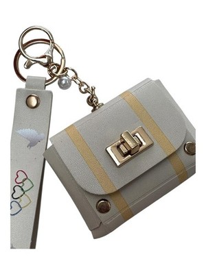 Fashion Luxury Purse Bag Chain W/ Mini's, Sm, White, For Earbuds , Lipgloss,etc