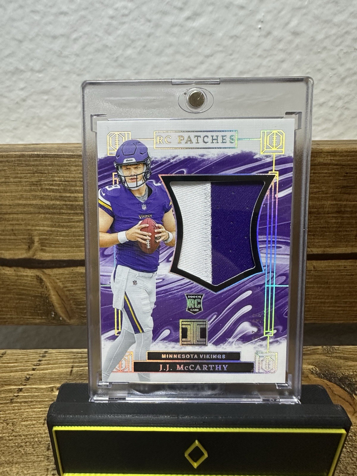 2024 Impeccable JJ McCarthy RC Logo Patches Silver Rookie #25/25