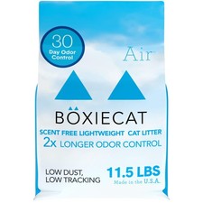 Boxie  Unscented 30 Day Natural Odor Control Cat Litter, 11.5lb Lightweight P...