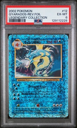 2002 POKEMON LEGEND COLL #12 GYARADOS-REVERSE FOIL PSA 6
