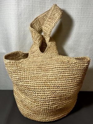 NEW AERIE WOVEN STRAW BUCKET BAG TOTE