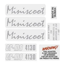 Mongoose - 1987 Miniscoot Decal set - old school bmx