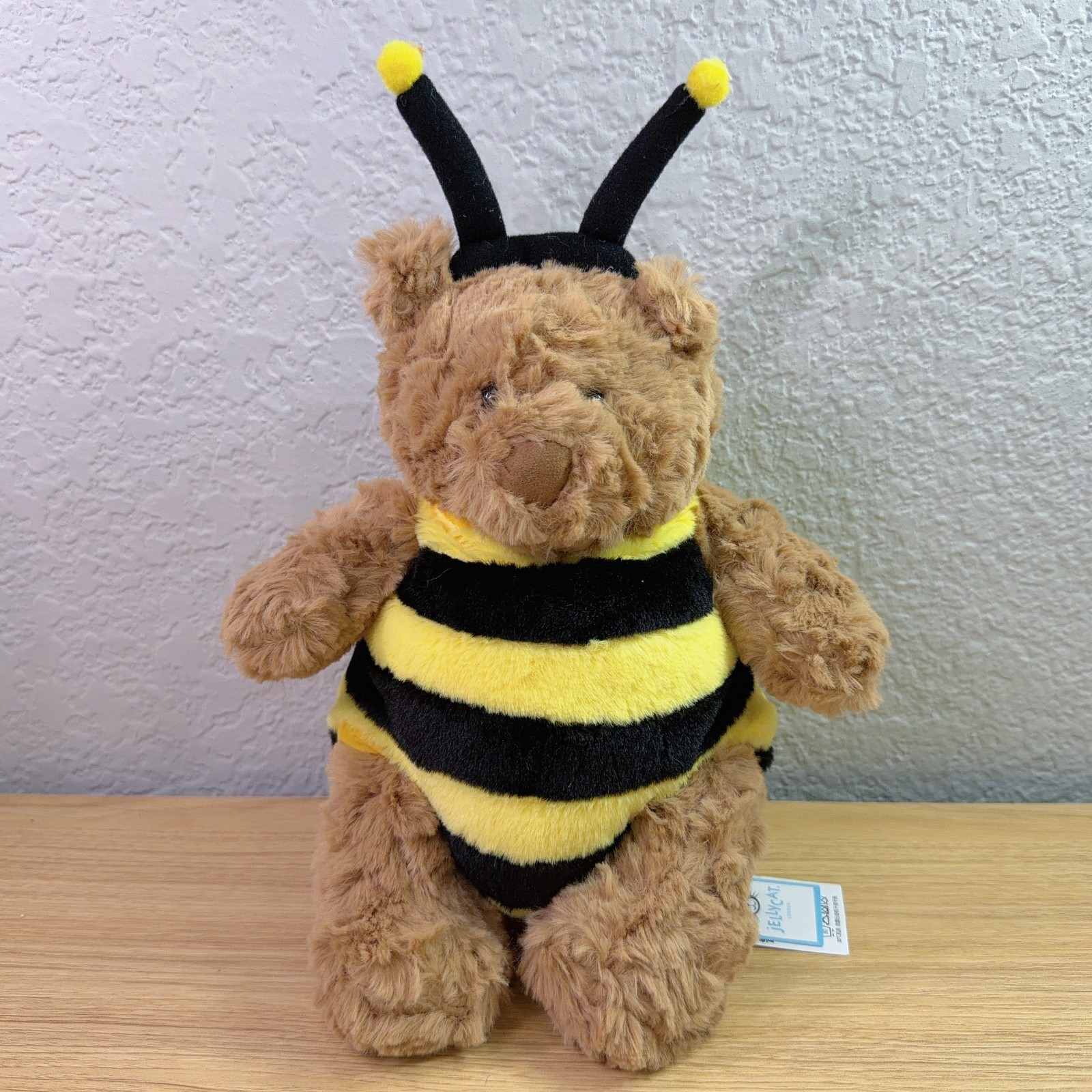 Bartholomew Bear Bumblebee Spring Bee Costume Plush Toy JellyCat Dust Bag NWT