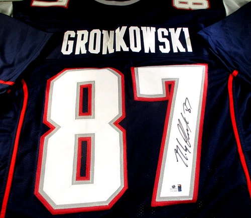 Rob Gronkowski / Autographed New England Patriots Custom Football Jersey / COA
