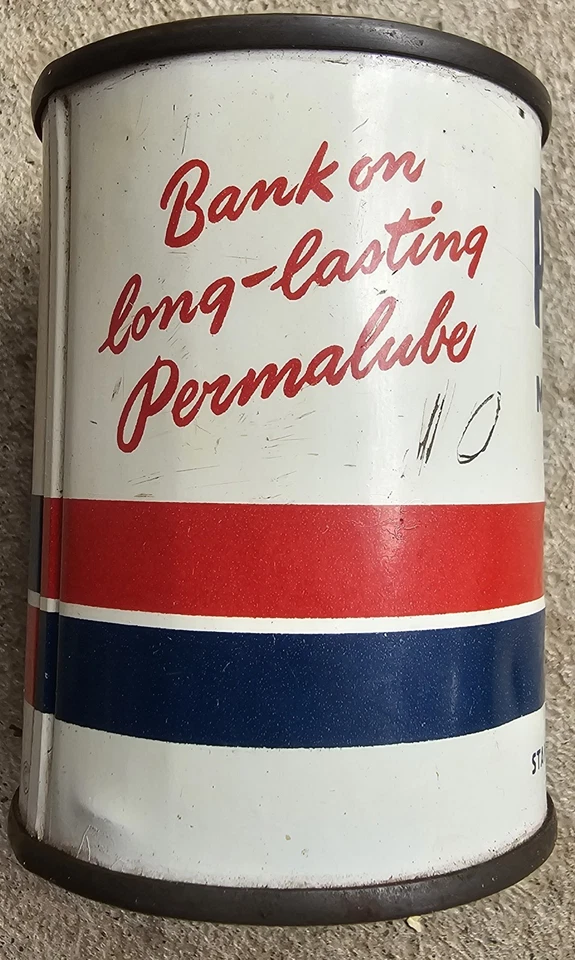 Vintage Standard Oil Permalube Motor Oil 3" Bank on Long Lasting Permalube - Image 3 of 4