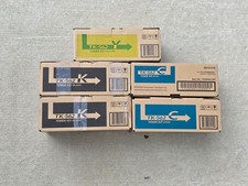 LOT OF 5 TK-562 TONER KIT - Yellow, Black, Cyan
