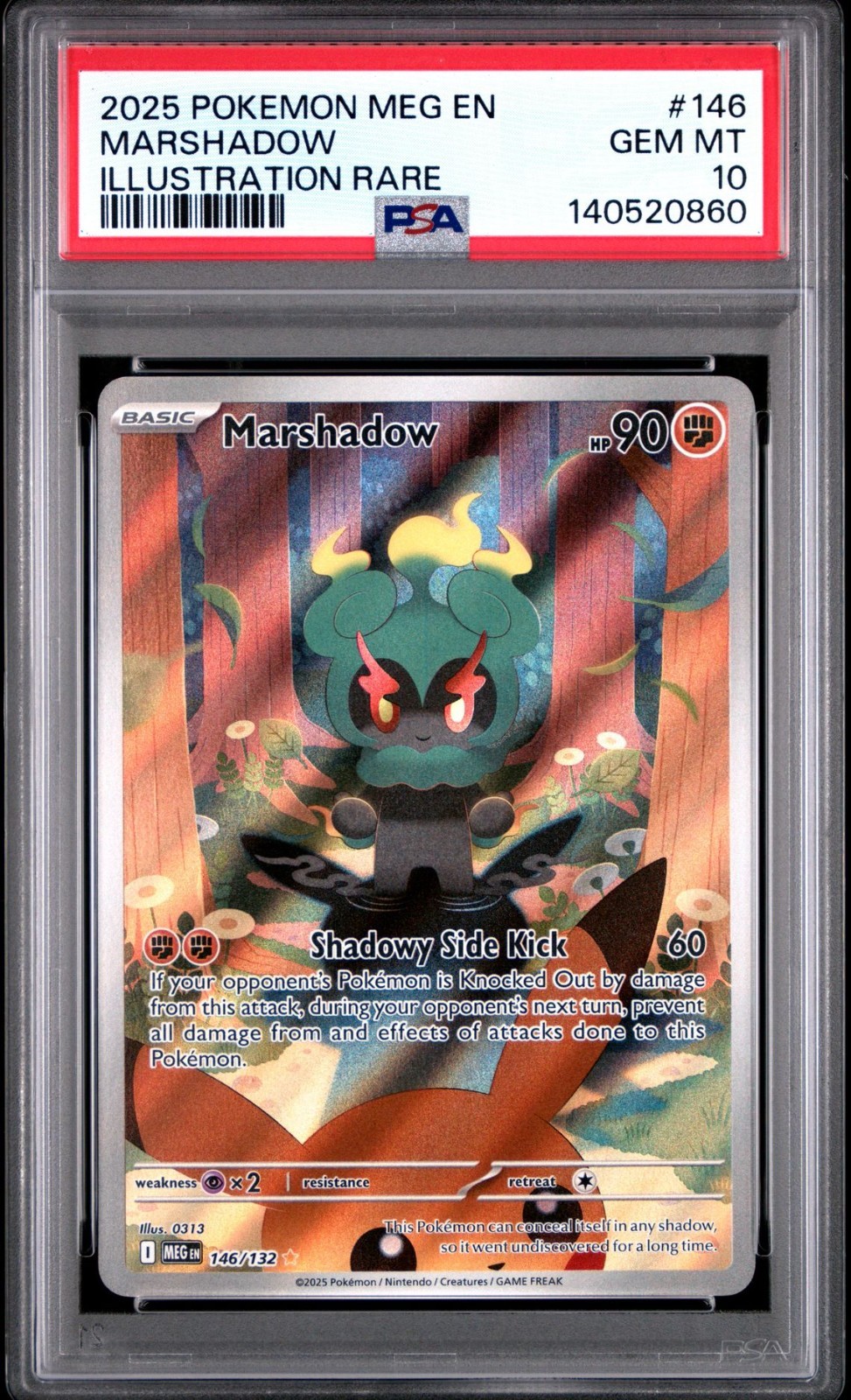2025 Pokemon Mega Evolution Marshadow Illustration Rare #146 PSA 10 GEM MINT