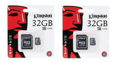 Kingston Micro SD 32 GB Memory Card Class 10 2 Packs 