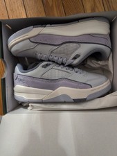 Jordan Flight Court Unisex Kids Low Top Lace-Up Leather Sneaker US 6 Gray