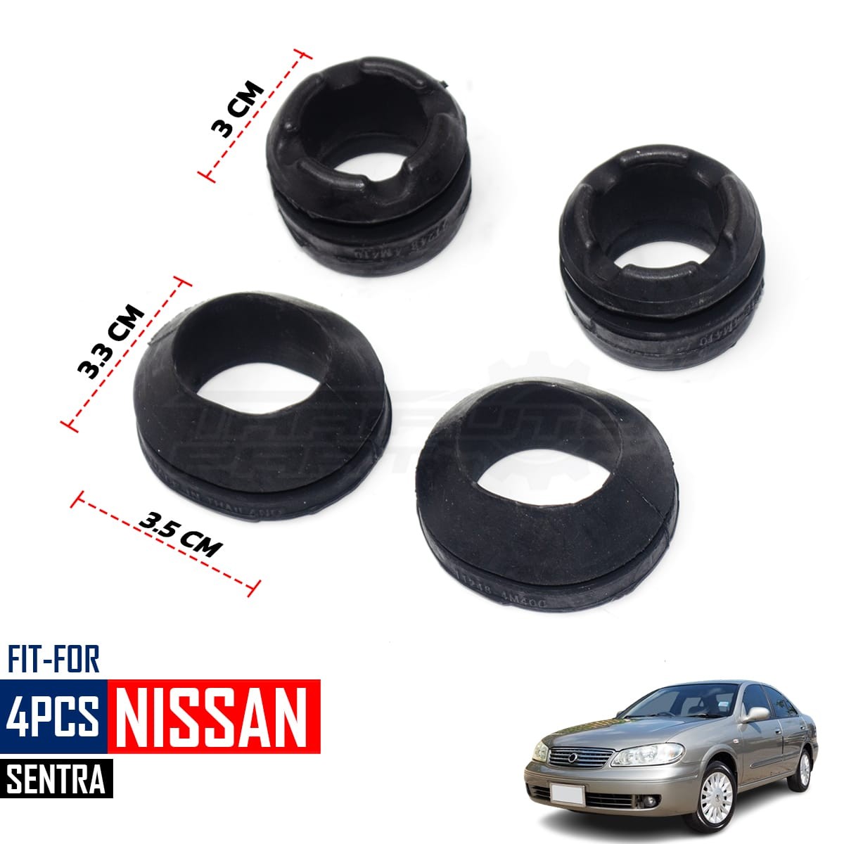 パーツ ma-bo 4 Crossmember Body Frame Mount Bushing Cushion Rubber For