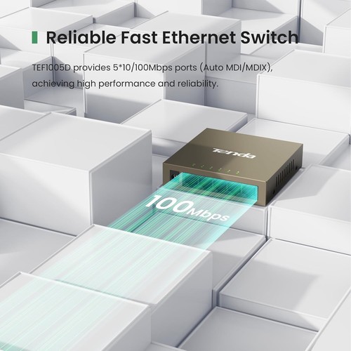 Tenda TEF1005D, 5-Port 10/100Mbps Fast Ethernet Information Not Available - Picture 4 of 7