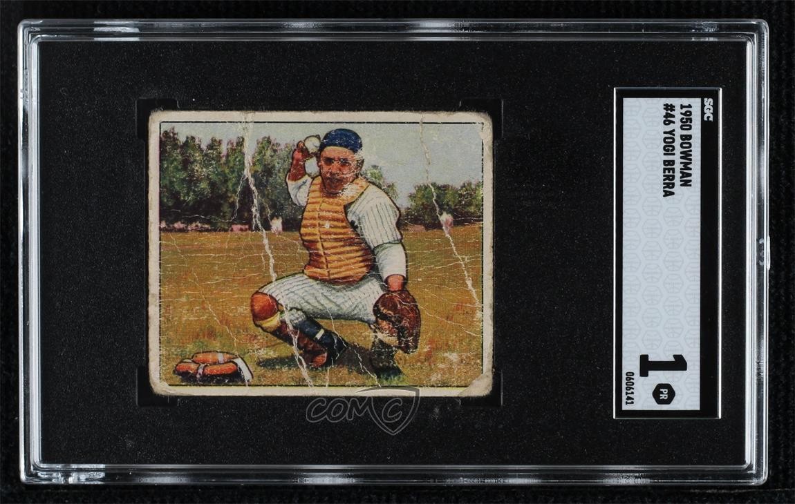 1950 Bowman Yogi Berra #46 SGC 1 HOF 0jq4