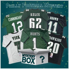 Autographed/Signed Philadelphia Football Jersey Mystery Box with PSA JSA or Beck