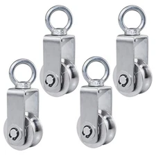 4 Pack Stainless Steel Cable Pulley Wheel Bearing Inside Rope Pulley for Gym