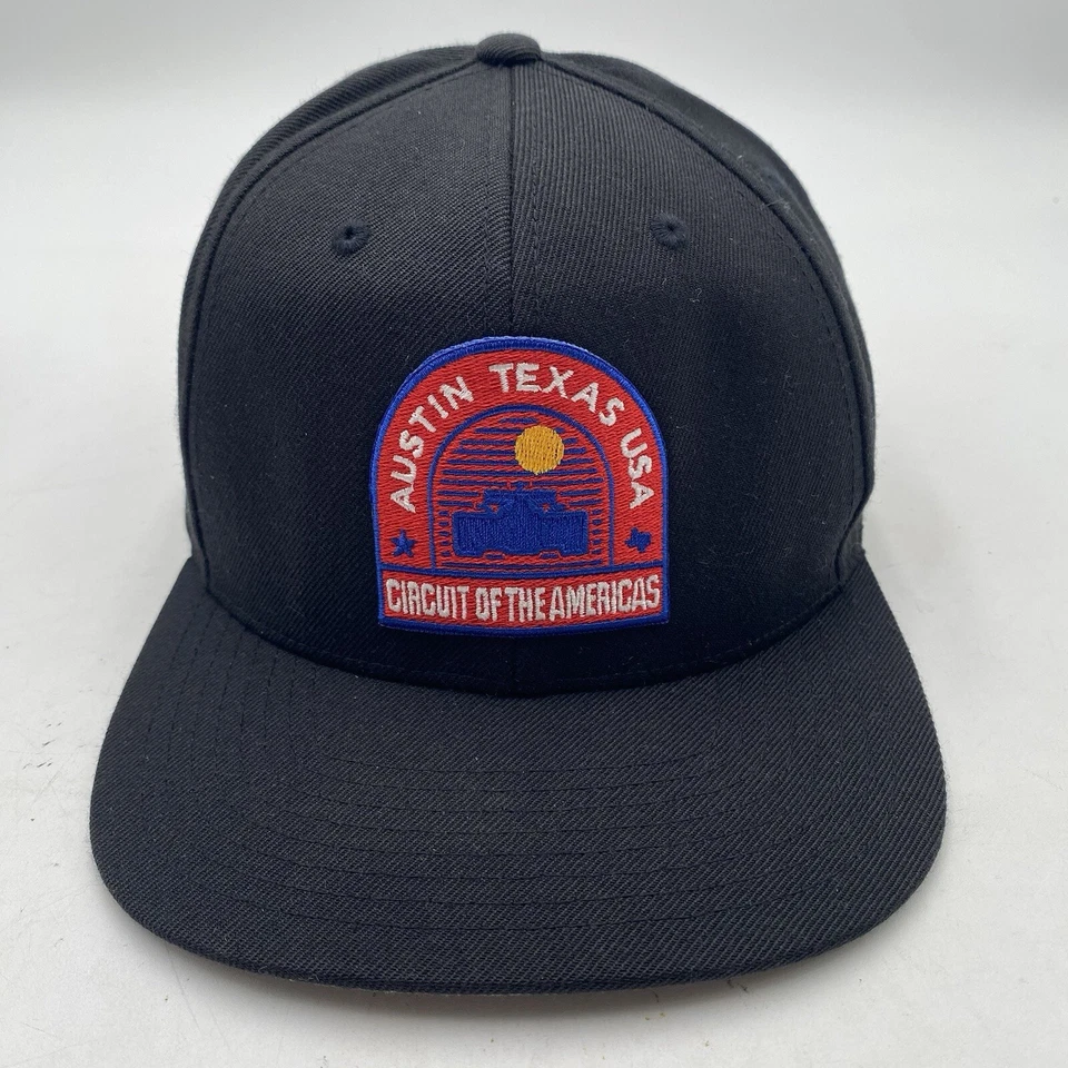 Sombrero Circuito de América Fórmula Carreras F1 Austin Texas SnapBack Negro Billete Plano Foto 2 de 4