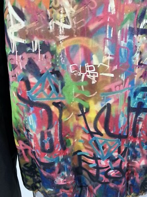 Eleven Paris X Banksy Art Pray LARGE Lined Men's Bomber Jacket RARE  COLLECTIBLE