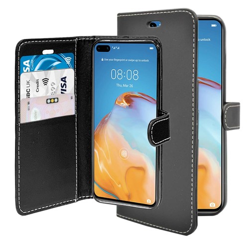 For Huawei P40 Pro Case Wallet Flip PU Leather Stand Card Slot Pouch Phone Cover - Picture 2 of 16