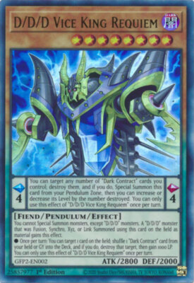 x3 D/D/D Vice King Requiem - GFP2-EN002 - Ultra Rare - 1st Edition Yu-Gi-Oh! M/N