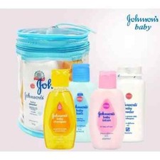JOHNSON'S Baby Travel Kit Bath Set 4 in 1 Baby Toiletries Travel