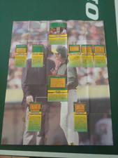 Vintage LA RUSSA Baseball 95 Sega GENESIS Team Stats Poster Insert EA Sports