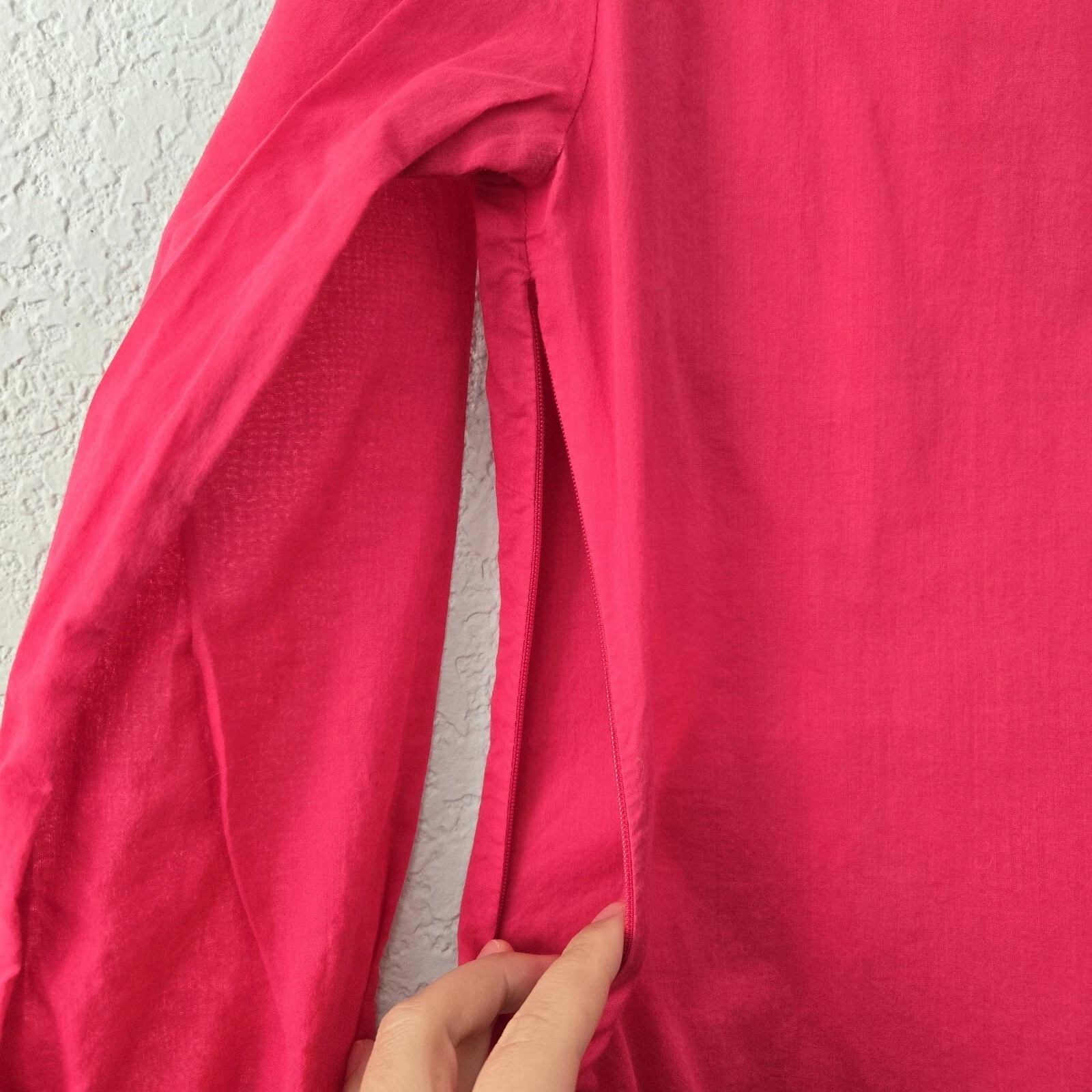 Tory Burch 8 tunica collo spacco rosa e arancione blusa orlo spacco