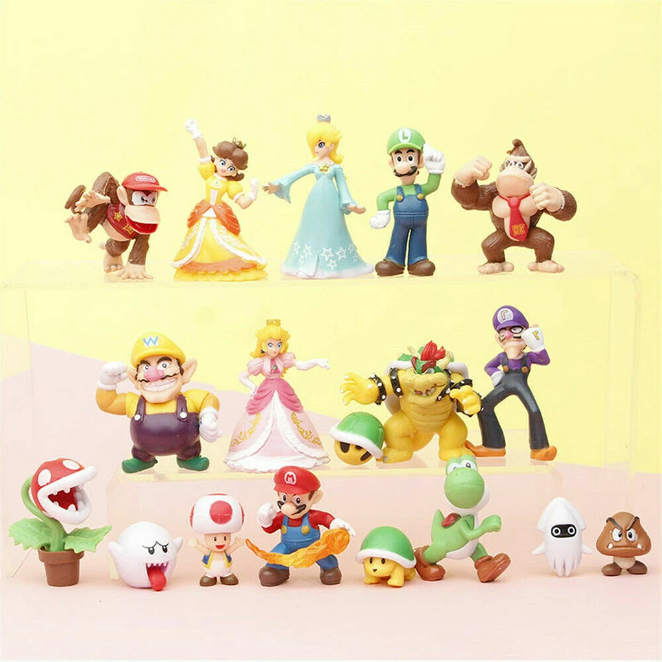 NEW 18pcs Super Mario Bros. 2 Collection Cake Decor Display Action Figures Toy - image 2 of 4
