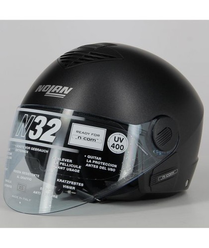 CASCO DEMI-JET NOLAN N32 GENESIS N-COM COLORE BLACK GRAPHITE NERO TAGLIA XS  | eBay