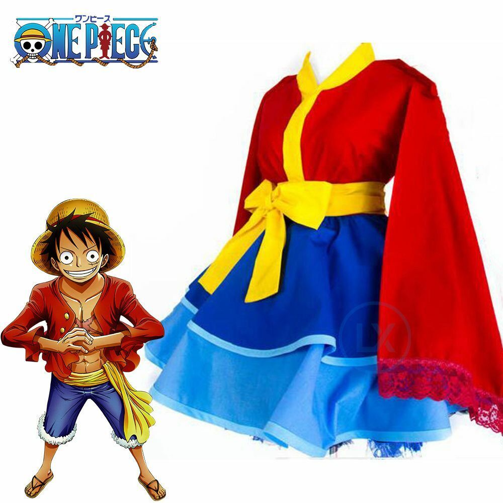  Monkey D. Luffy Cosplay Costume Kimono Outfits for