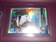 2018 Bowman Chrome Chris Torres Refractor Prospect Auto #375/499 Marlins 