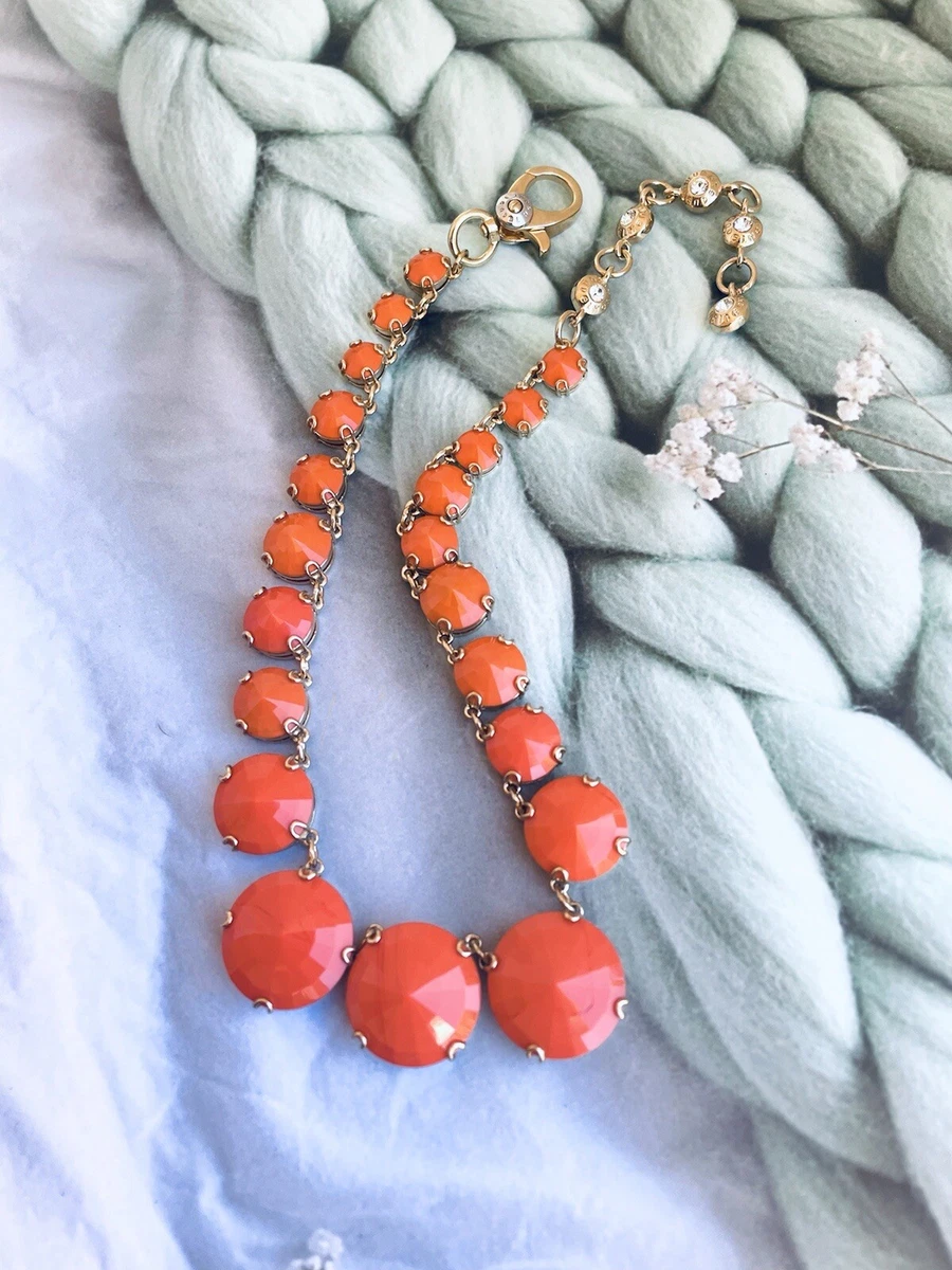 Orange stone necklace sale