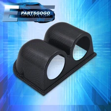 Universal 52mm 2" Dual Racing Turbo Charger Boost Gauge Dash Pod Meter Holder CF