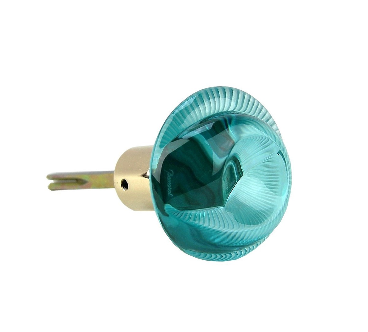 BACCARAT EXTREMELY RARE EMPREINTE TURQUOISE CRYSTAL GILT DOOR