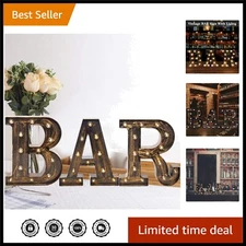 Light Up Your Bar with Illuminated LED Sign - Vintage Battery Operated Decor