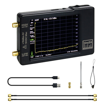 HamGeek TinySA Handheld RF Spectrum Analyzer 2.8'' 100kHz-350MHz With Battery