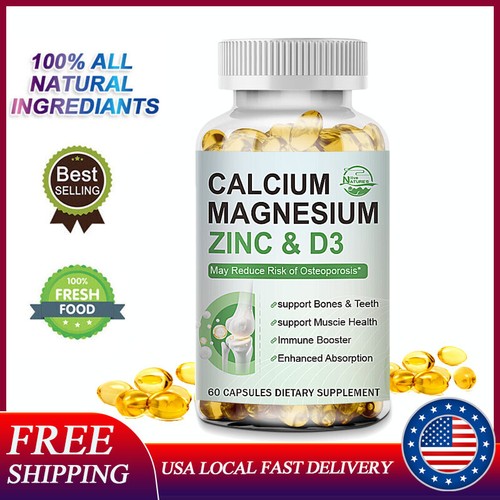 Magnesium Zinc Vitamin D3 Calcium 1000 MG Complex SupplementHigh