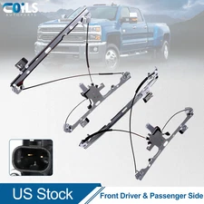 For 2007 GMC Sierra 1500 HD Classic Pair Front Side Window Regulator with Motor