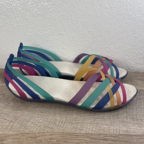 crocs huarache flat jelly sandals