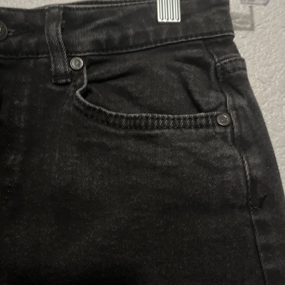 Falda vaquera negra Nasty Gal Collection para mujer talla 4 dobladillo crudo falda vaquera años 90 Foto 4 de 4