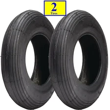 TWO 4.00-6 4.00x6 400x6 400-6 Wheelbarrow Yard Trailer Cart wagon Go Kart TIRE